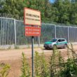 Электронный барьер с камерами наблюдения на границе с Калининградом