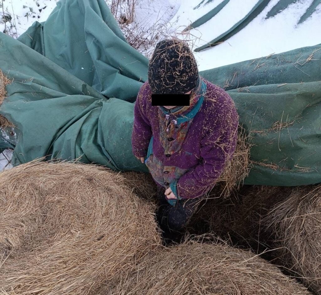 Мужчина скрывался в сене